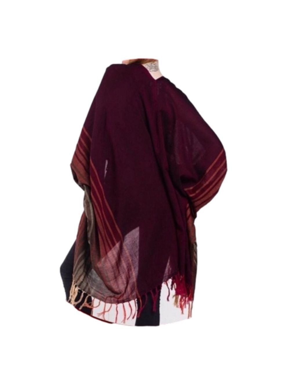 KETZALI Xojol Poncho Woven by Hand in Guatemala. One Size for All - Picture 2 of 4